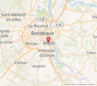 Map of Bègles, Nouvelle-Aquitaine