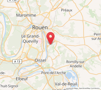 Map of Belbeuf, Normandy