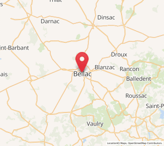 Map of Bellac, Nouvelle-Aquitaine