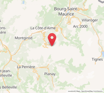 Map of Belle-Plagne, Auvergne-Rhône-Alpes