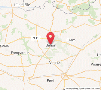 Map of Benon, Nouvelle-Aquitaine