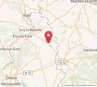 Map of Berchères-sur-Vesgre, Centre