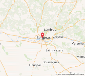 Map of Bergerac, Nouvelle-Aquitaine
