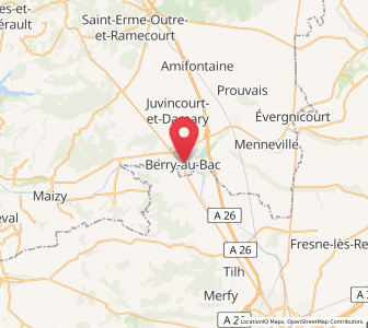 Map of Berry-au-Bac, Hauts-de-France