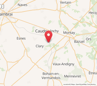 Map of Bertry, Hauts-de-France