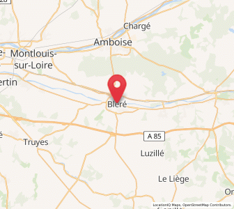 Map of Bléré, Centre