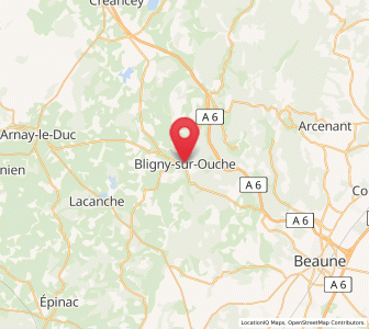 Map of Bligny-sur-Ouche, Bourgogne-Franche-Comté