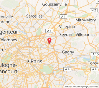 Map of Bobigny, Île-de-France