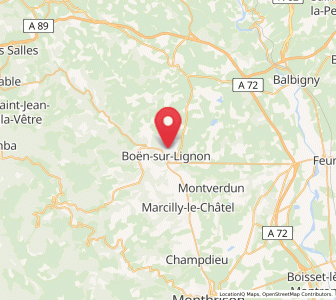 Map of Boën-sur-Lignon, Auvergne-Rhône-Alpes