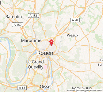 Map of Bois-Guillaume, Normandy