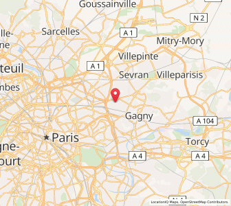 Map of Bondy, Île-de-France