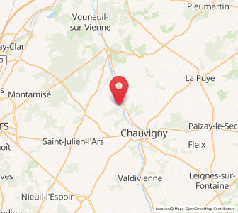 Map of Bonnes, Nouvelle-Aquitaine
