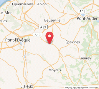 Map of Bonneville-la-Louvet, Normandy