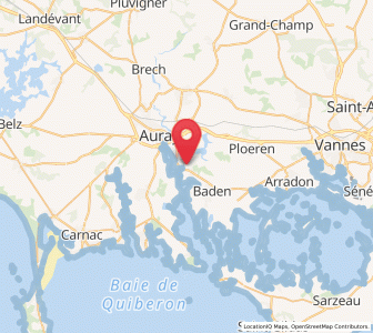 Map of Le Bono, Brittany