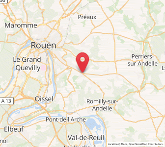 Map of Boos, Normandy