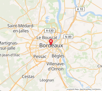 Map of Bordeaux, Nouvelle-Aquitaine