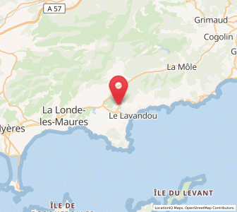 Map of Bormes-les-Mimosas, Provence-Alpes-Côte d'Azur
