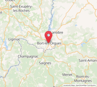 Map of Bort-les-Orgues, Nouvelle-Aquitaine