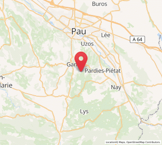 Map of Bosdarros, Nouvelle-Aquitaine