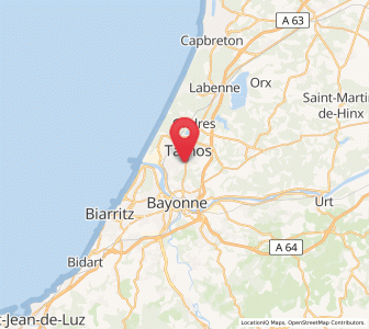 Map of Boucau, Nouvelle-Aquitaine