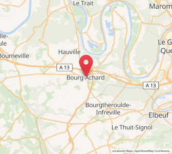 Map of Bourg-Achard, Normandy