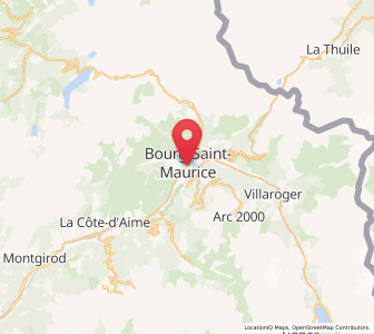 Map of Bourg-Saint-Maurice, Auvergne-Rhône-Alpes