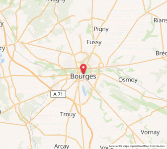 Map of Bourges, Centre