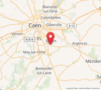 Map of Bourguébus, Normandy