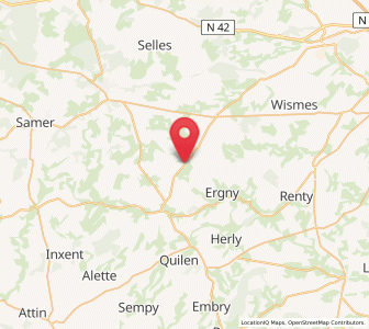 Map of Bourthes, Hauts-de-France