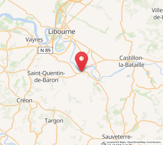 Map of Branne, Nouvelle-Aquitaine