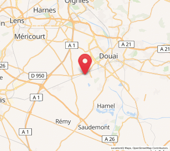 Map of Brebières, Hauts-de-France