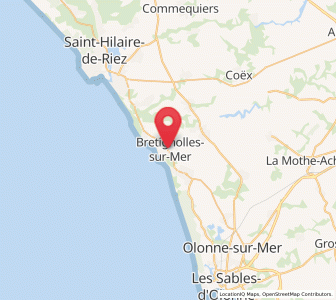 Map of Bretignolles-sur-Mer, Pays de la Loire