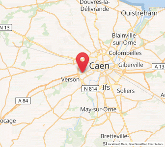 Map of Bretteville-sur-Odon, Normandy