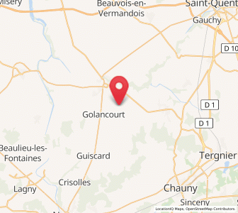 Map of Brouchy, Hauts-de-France