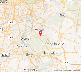 Map of Brunoy, Île-de-France