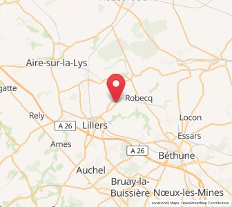 Map of Busnes, Hauts-de-France