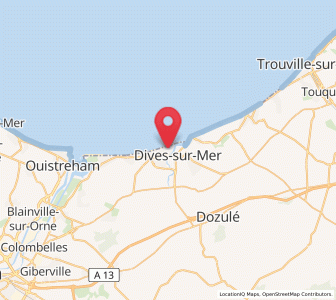 Map of Cabourg, Normandy