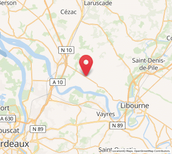Map of Cadillac-en-Fronsadais, Nouvelle-Aquitaine