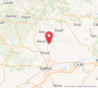 Map of Cahuzac-sur-Vère, Occitanie