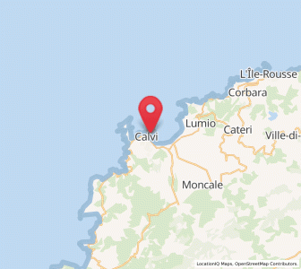 Map of Calvi, Corsica