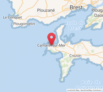 Map of Camaret-sur-Mer, Brittany