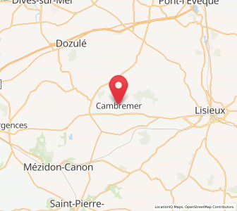 Map of Cambremer, Normandy
