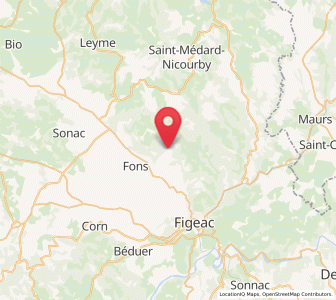 Map of Cardaillac, Occitanie