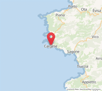 Map of Cargèse, Corsica