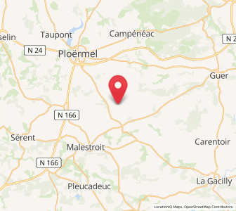 Map of Caro, Brittany