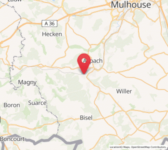 Map of Carspach, Grand Est