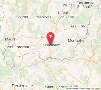 Map of Cassaniouze, Auvergne-Rhône-Alpes