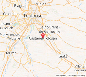 Map of Castanet-Tolosan, Occitanie