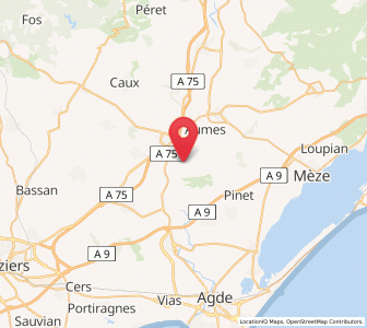 Map of Castelnau-de-Guers, Occitanie