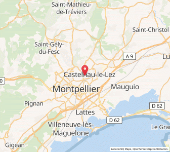 Map of Castelnau-le-Lez, Occitanie